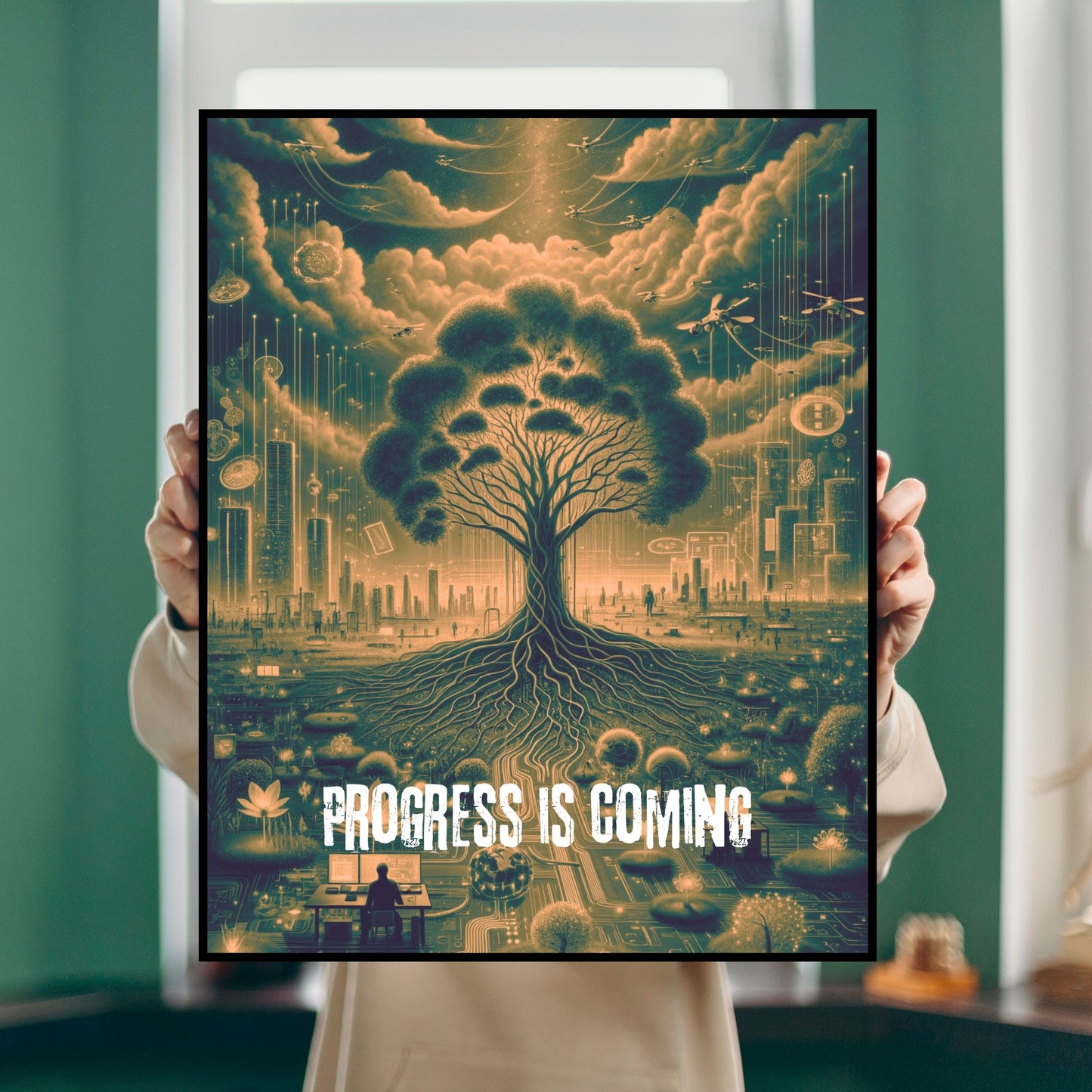 Affiche "Progress is coming"