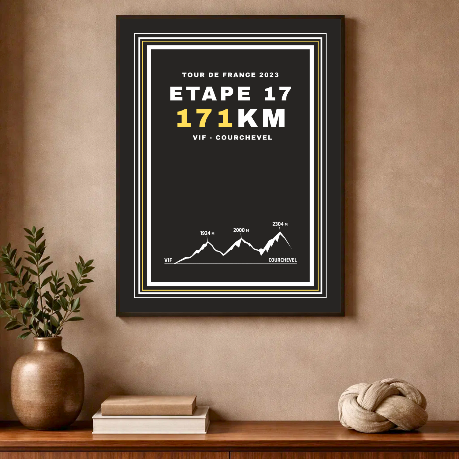 Affiche "Tour de France Courchevel contemporain"