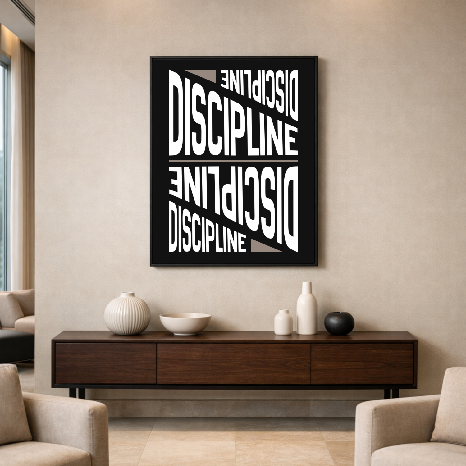 Affiche "Discipline" contemporaine