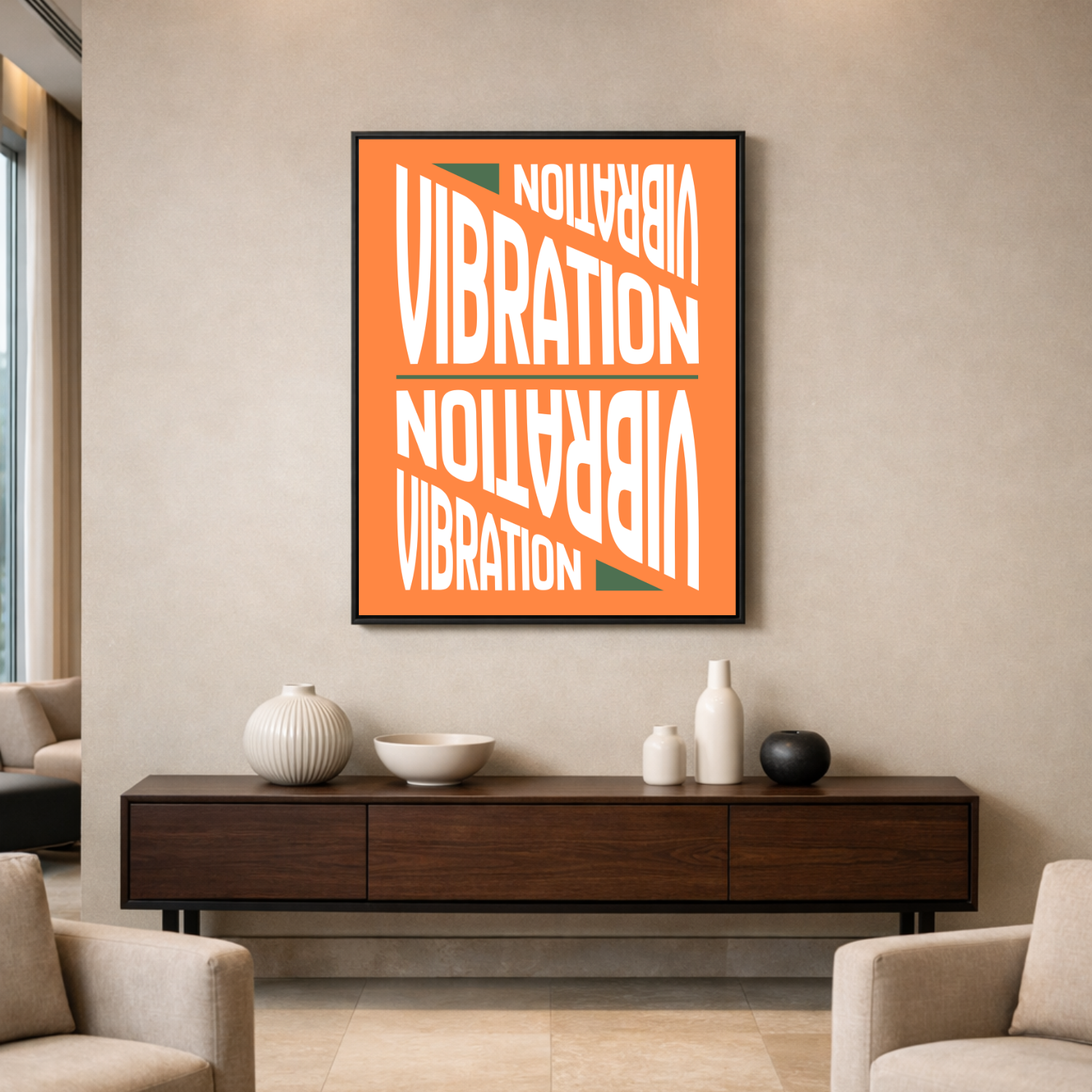Affiche "Vibration" contemporaine