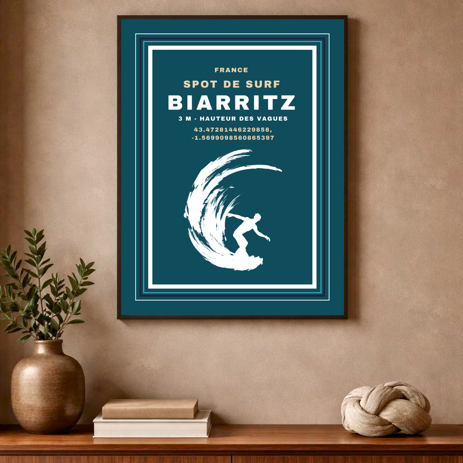 Affiche "Biarritz surf contemporain"