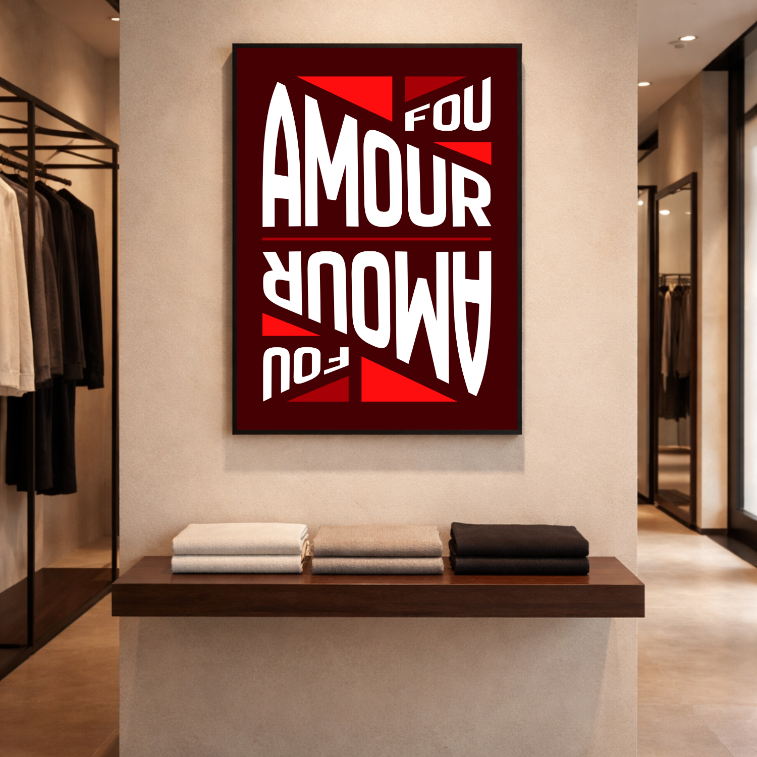 Affiche "Amour fou" contemporaine