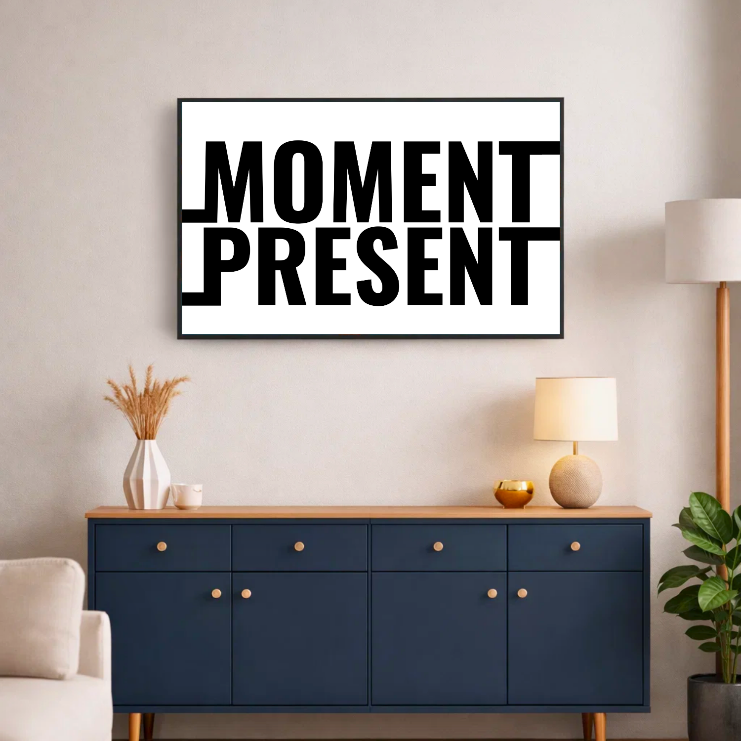 Affiche contemporaine "Moment présent"