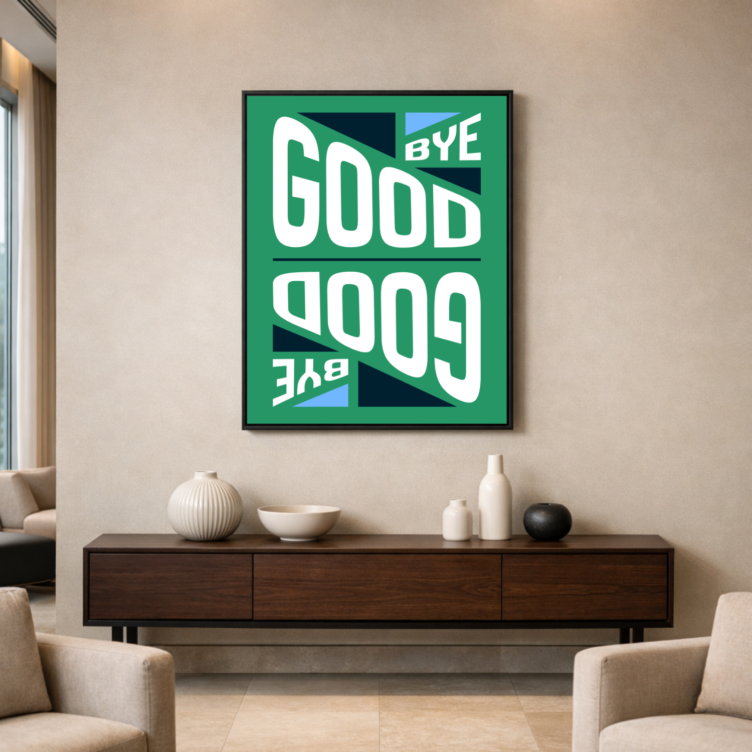 Affiche "Good Bye" contemporaine
