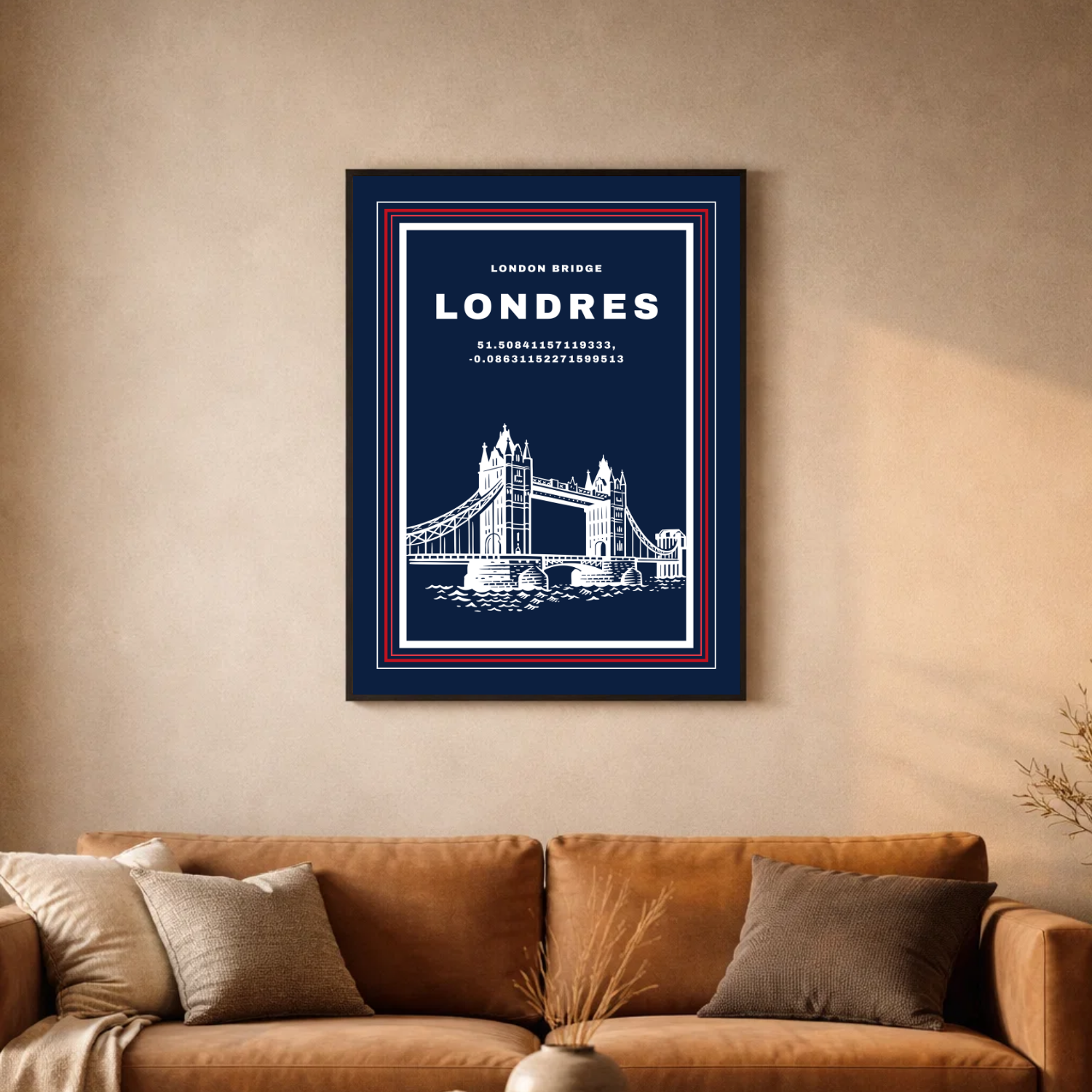 Affiche "London Bridge contemporain"