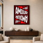 Affiche "Amour fou" contemporaine