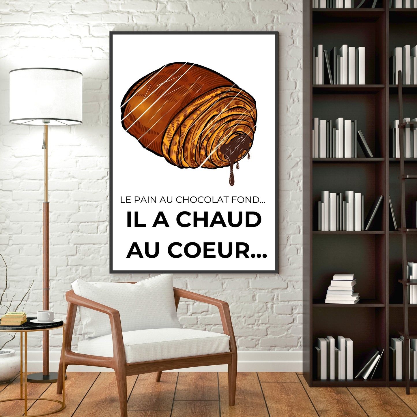 Affiche humour "Pain au chocolat"