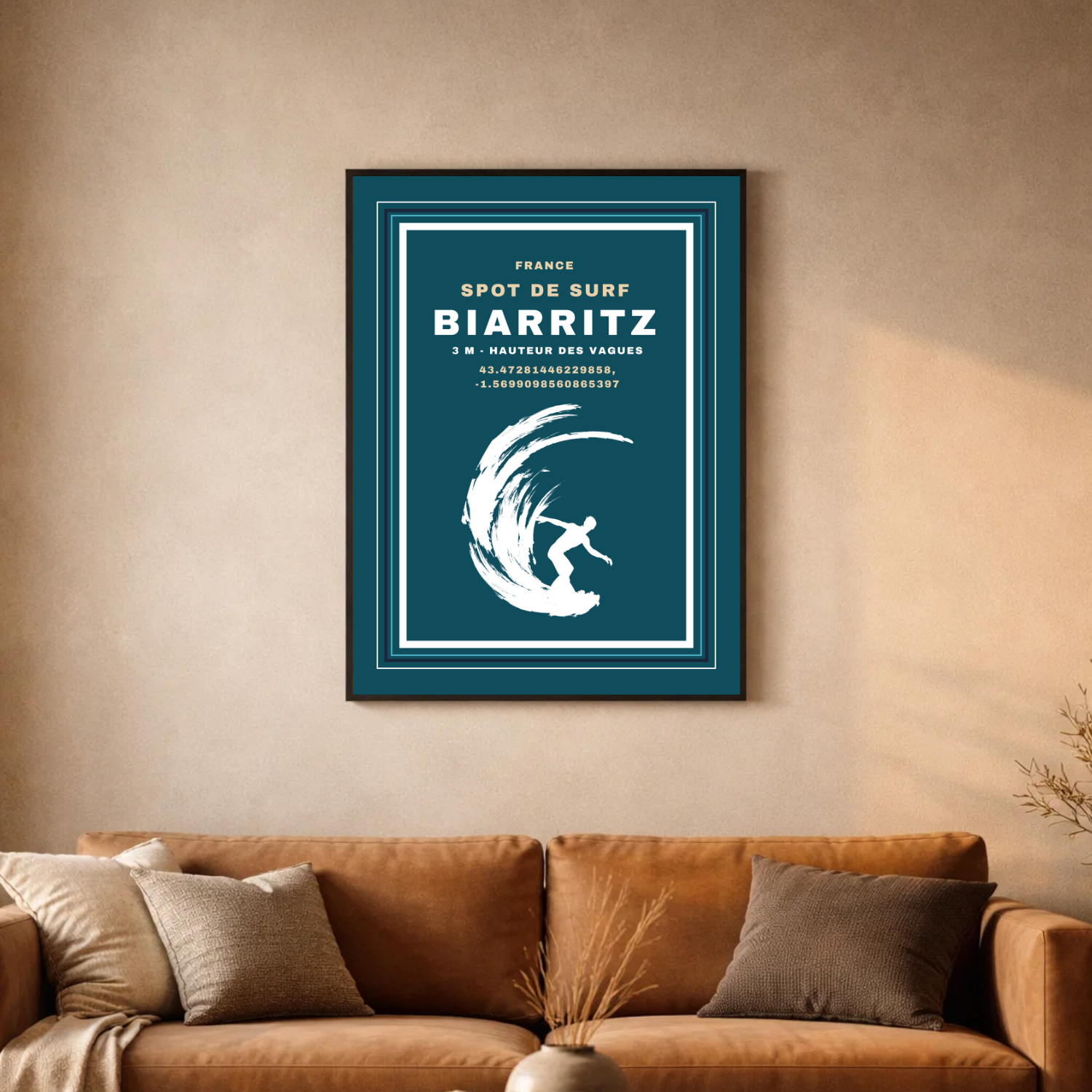 Affiche "Biarritz surf contemporain"