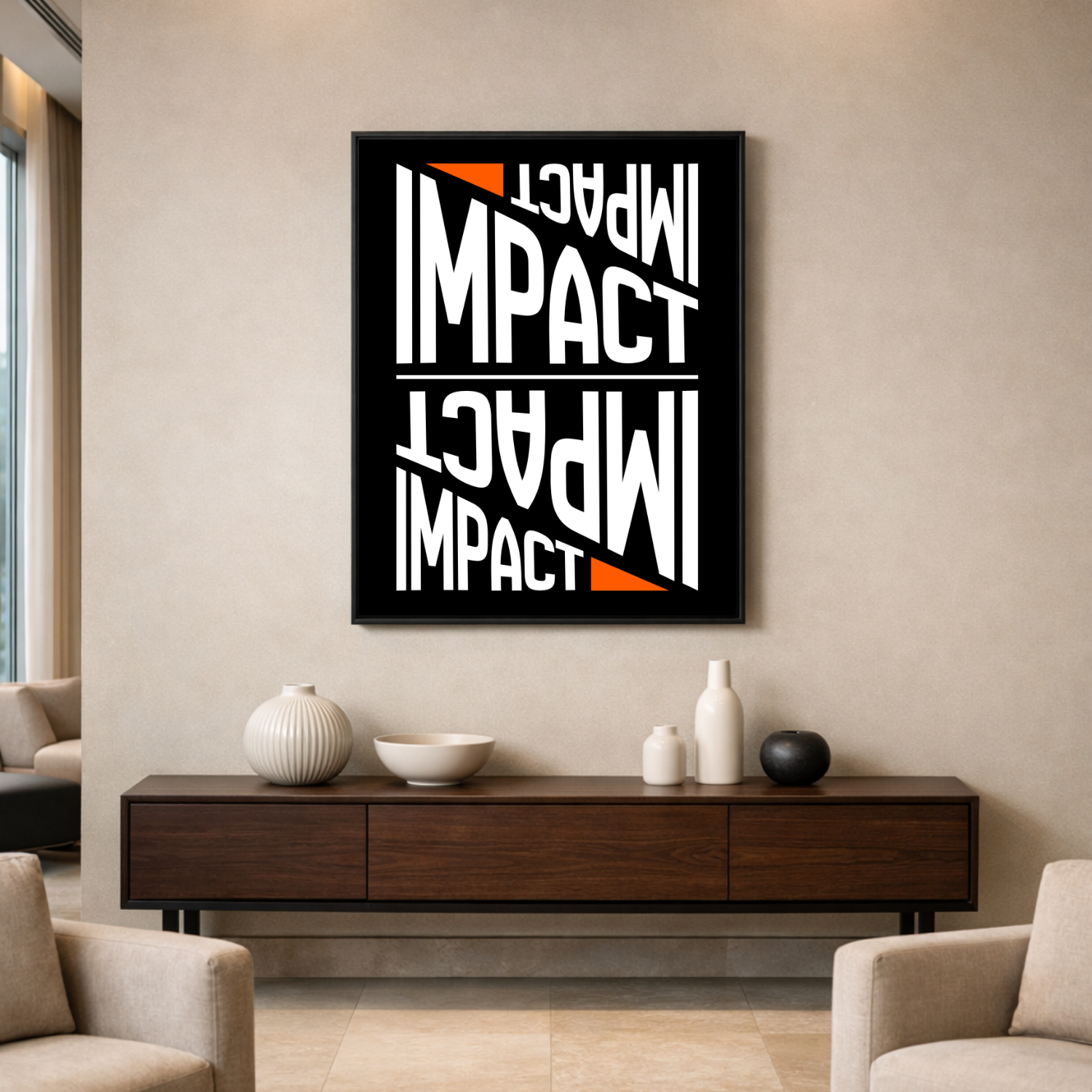 Affiche "Impact" contemporaine