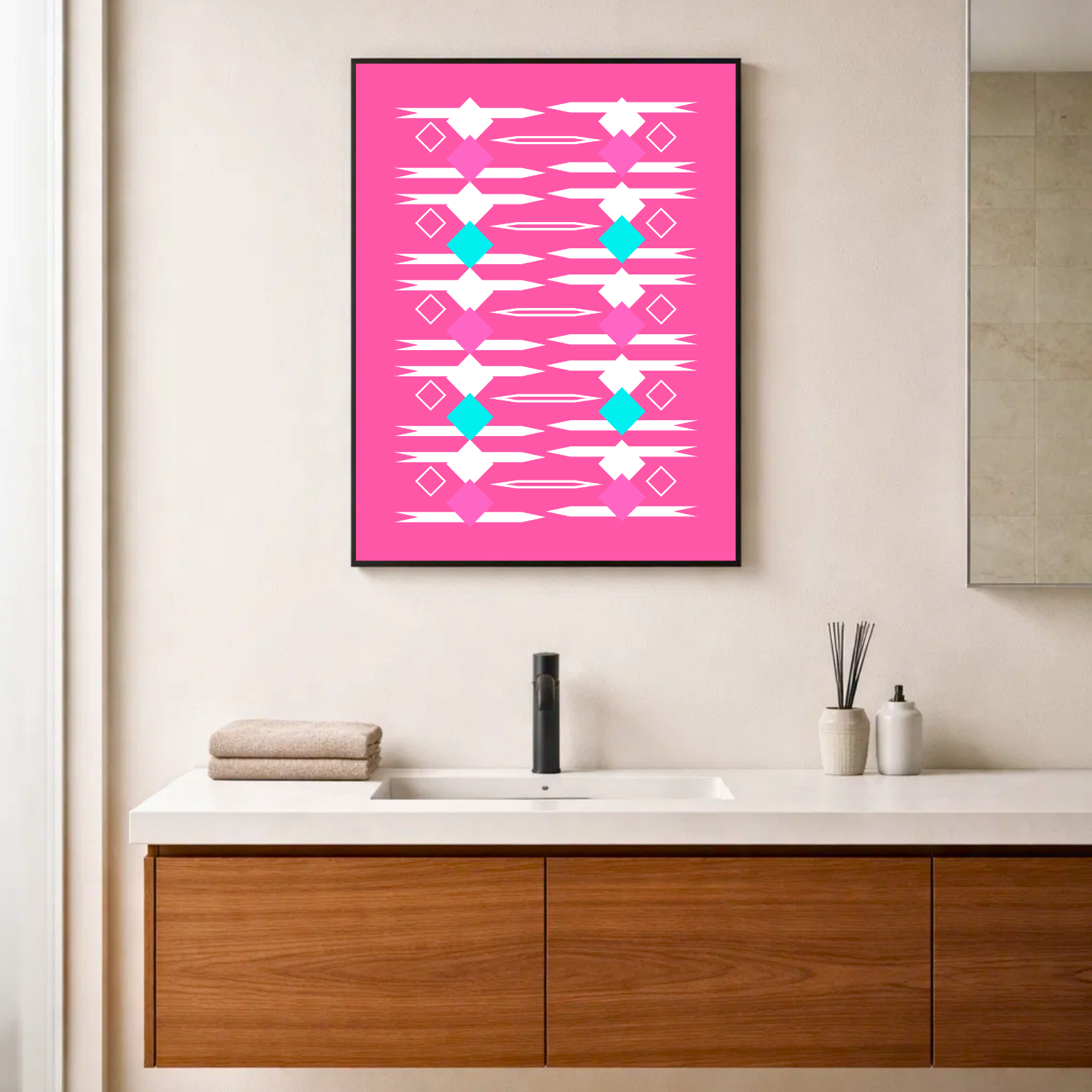 Affiche "Éclat fuchsia"