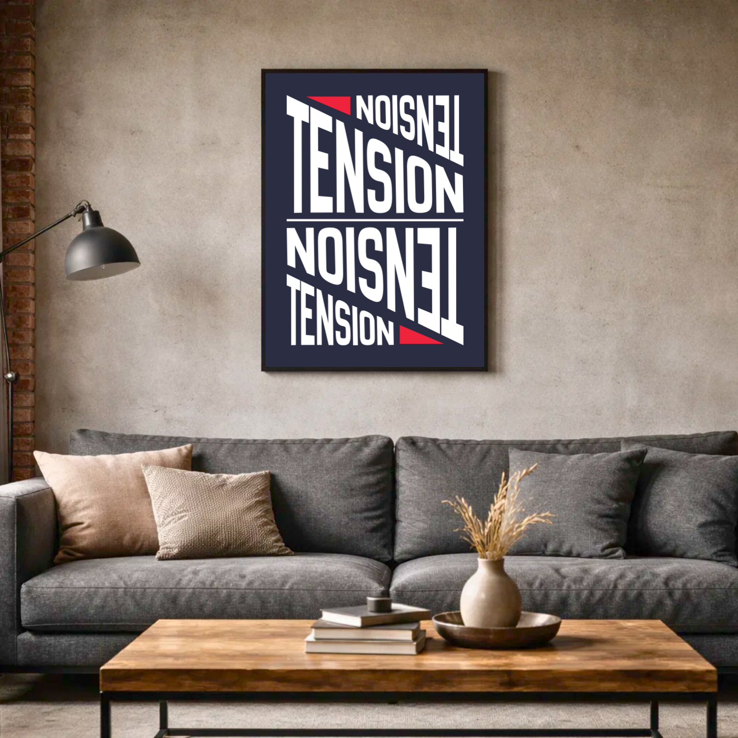 Affiche "Tension" contemporaine