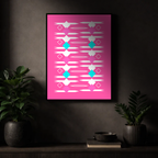 Affiche "Éclat fuchsia"