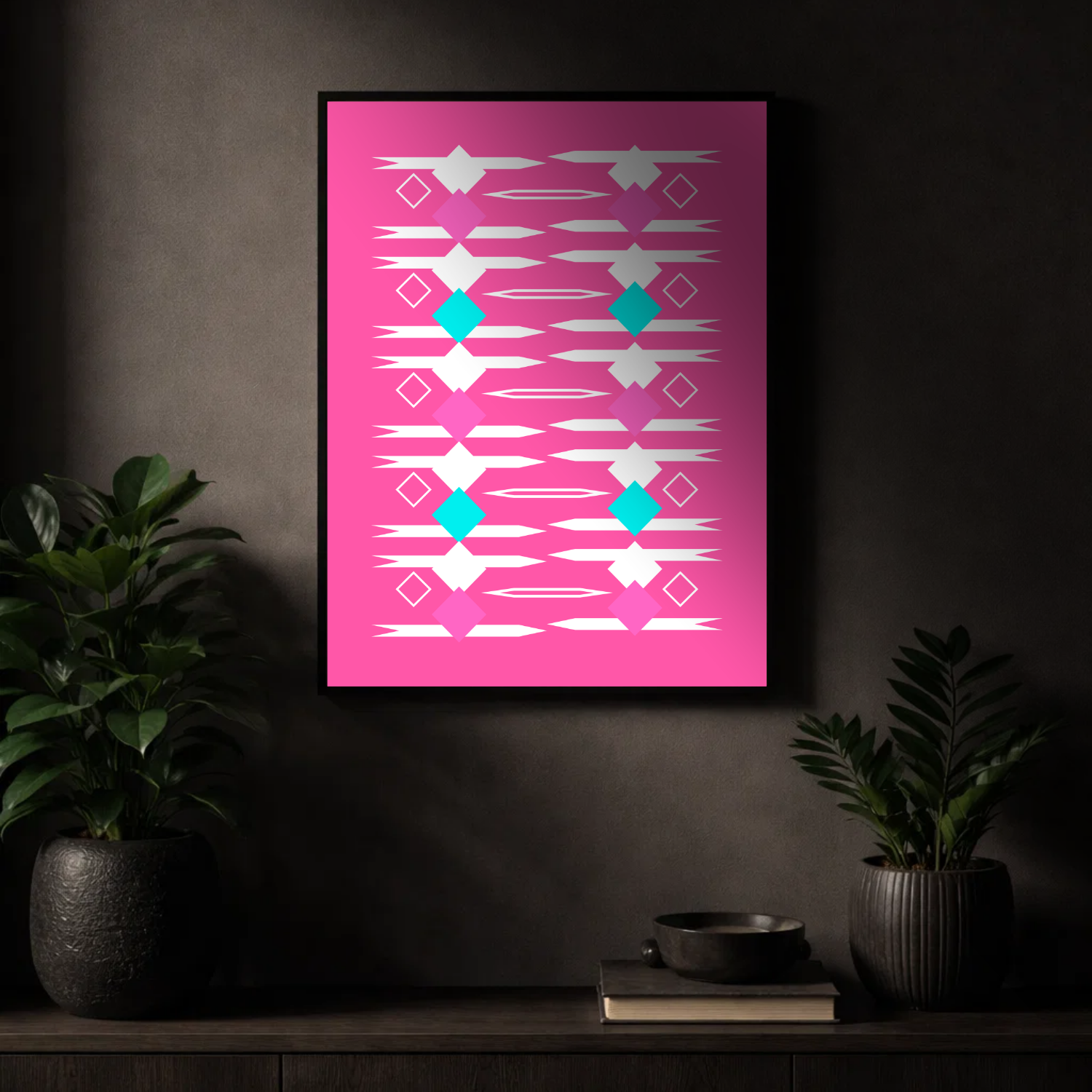Affiche "Éclat fuchsia"
