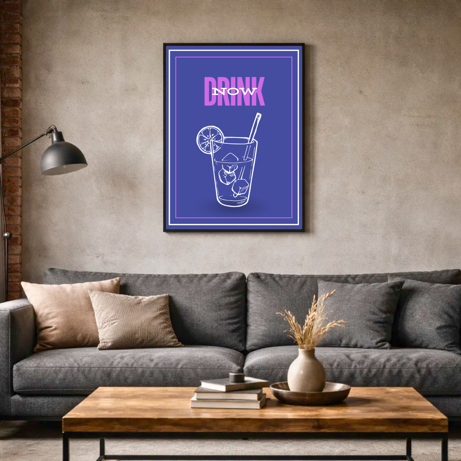 Drink now – Typographie contemporaine