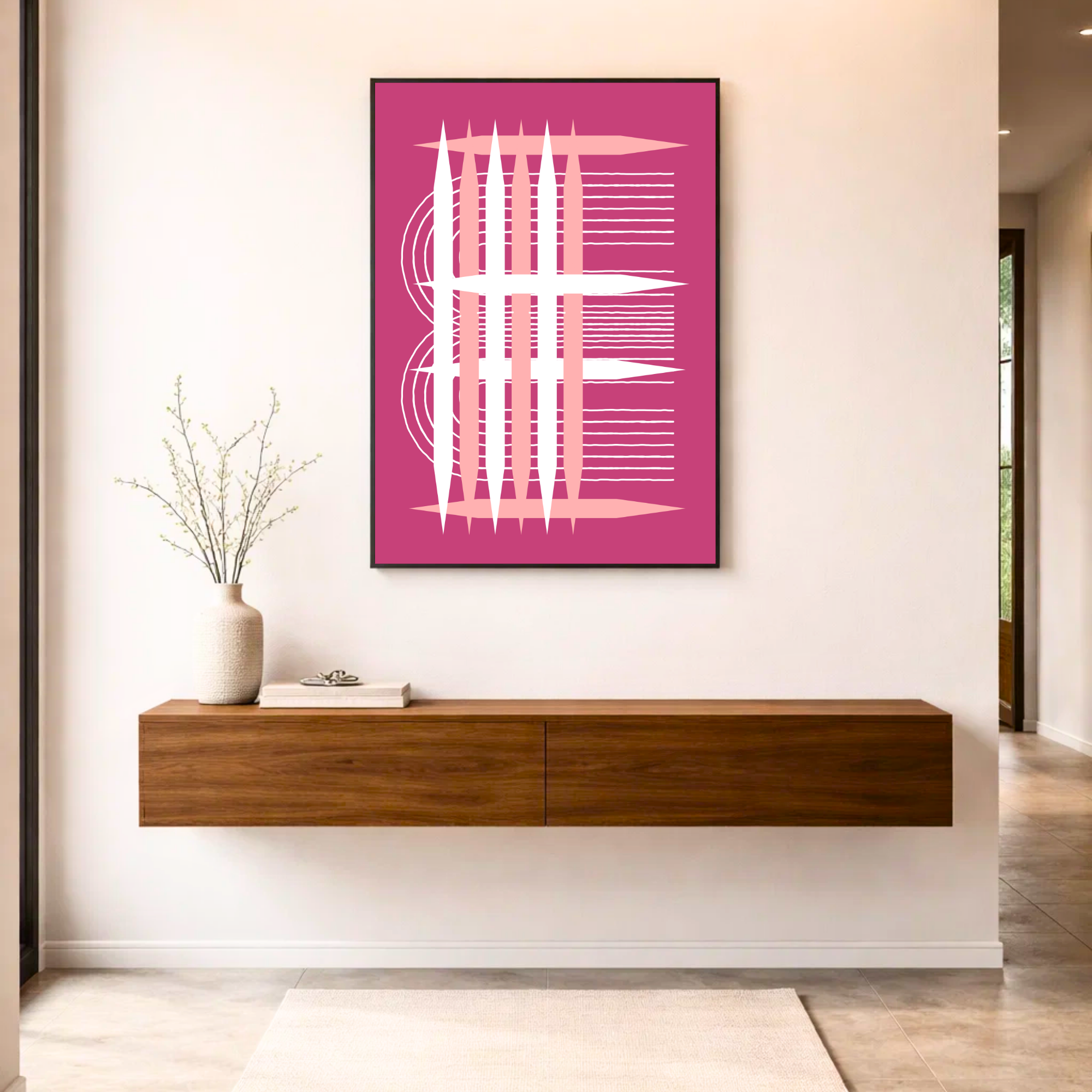 Affiche "Impulsion rosée"