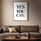Affiche motivation : Yes You Can