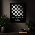 Affiche Mindset – Résilience et Patience aux Échecs