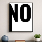 Affiche contemporaine "No"