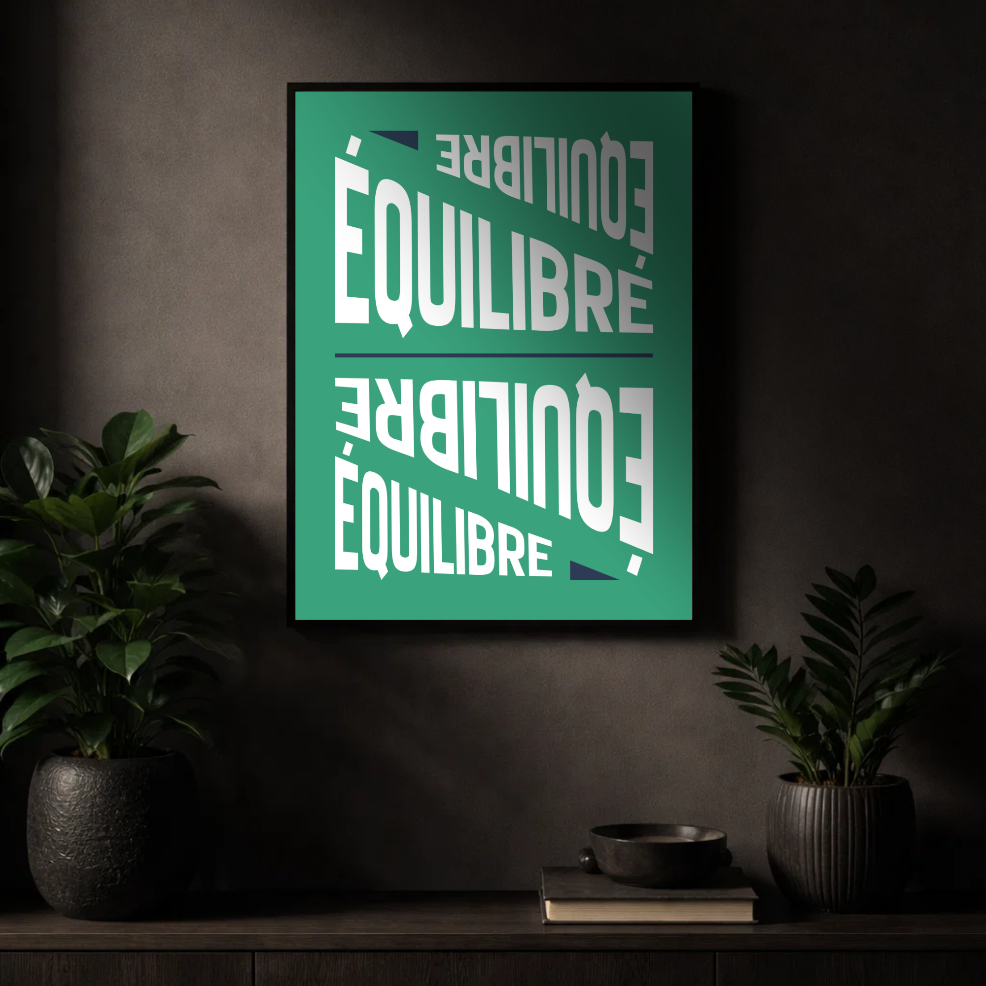 Affiche "Équilibre" contemporaine