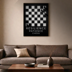 Affiche Mindset – Résilience et Patience aux Échecs