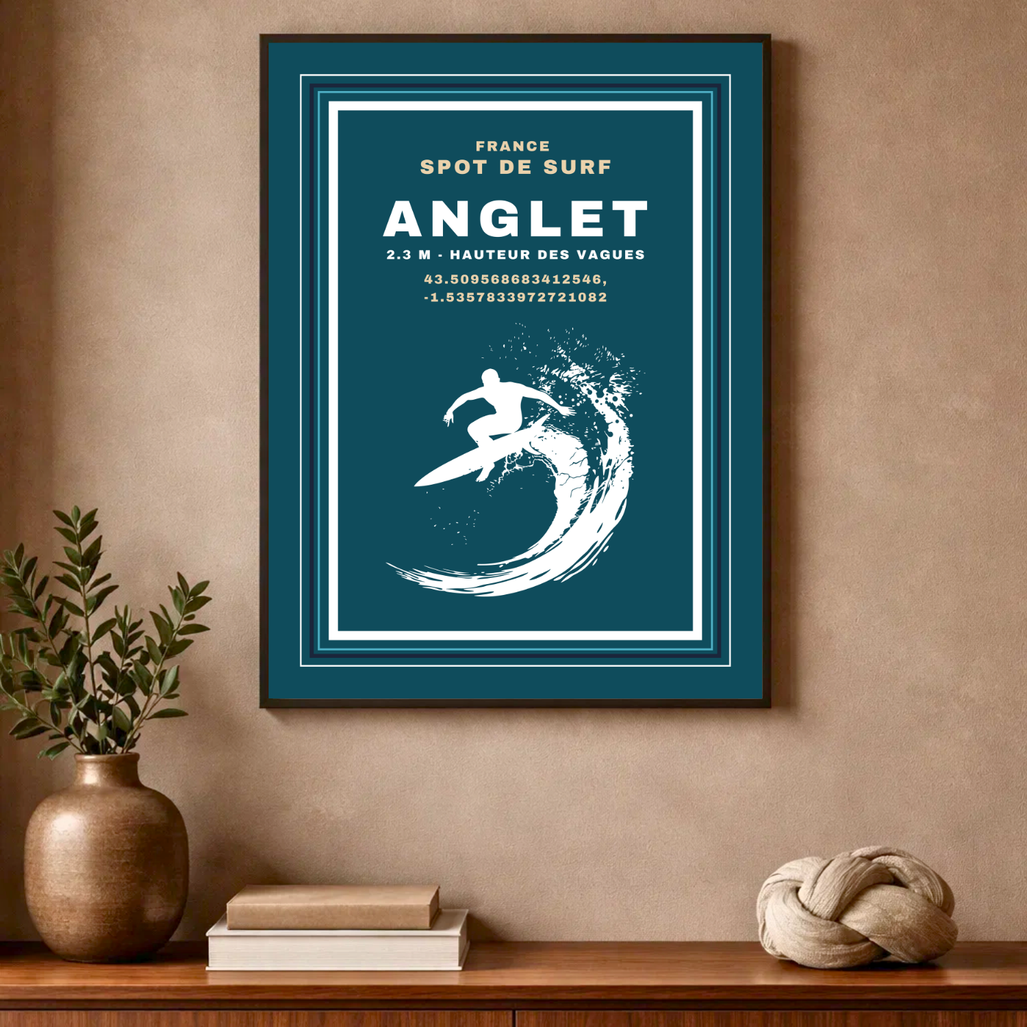 Affiche "Anglet surf contemporain"