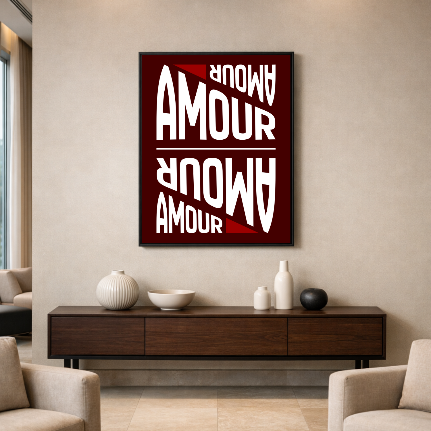 Affiche "Amour" contemporaine