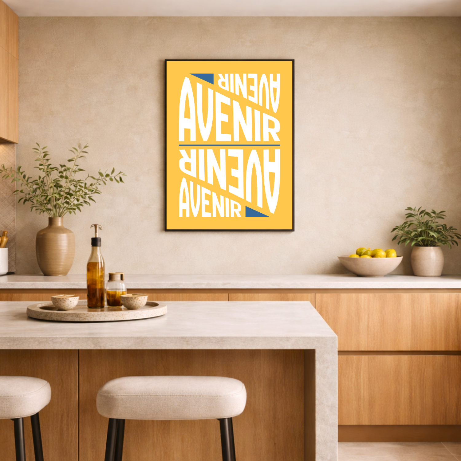 Affiche "Avenir" contemporaine