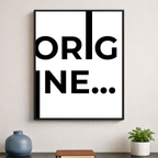 Affiche contemporaine "Origine"
