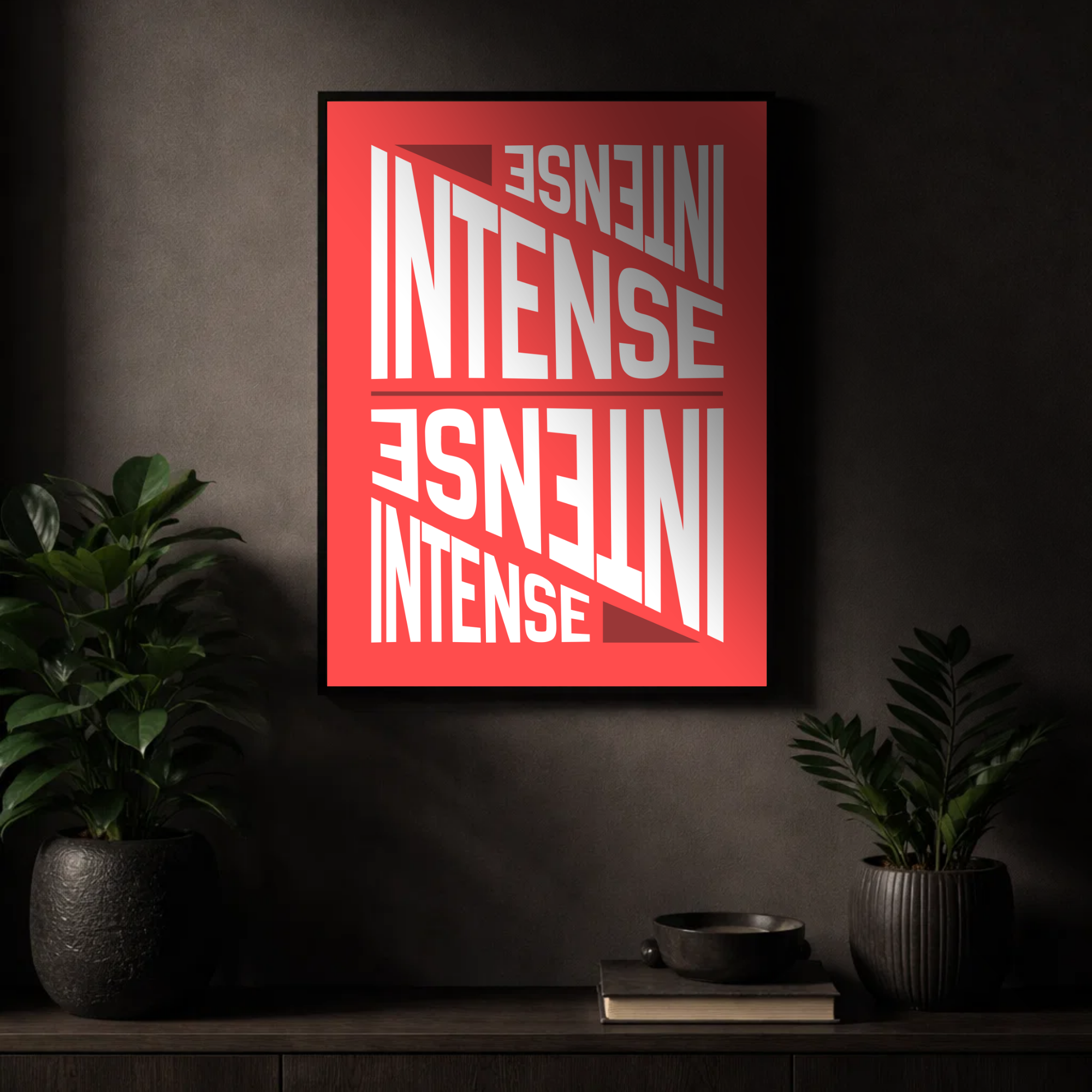 Affiche "Intense" contemporaine