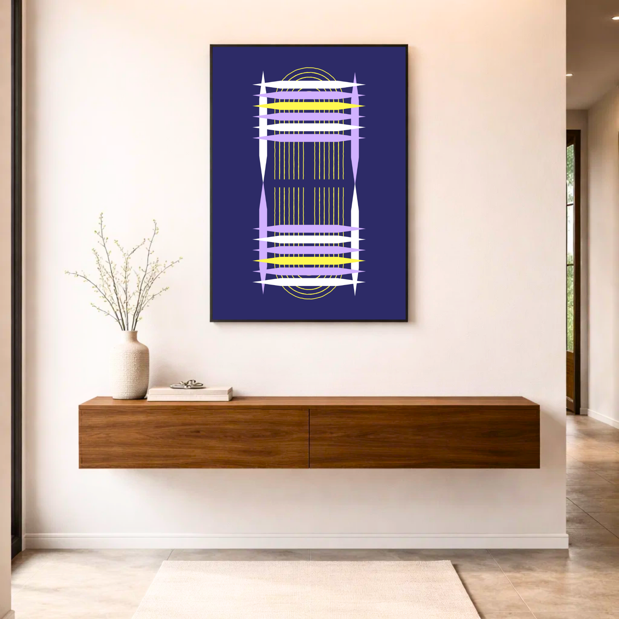 Affiche "Symétrie lumineuse"