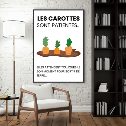 Affiche humour "Les carottes"