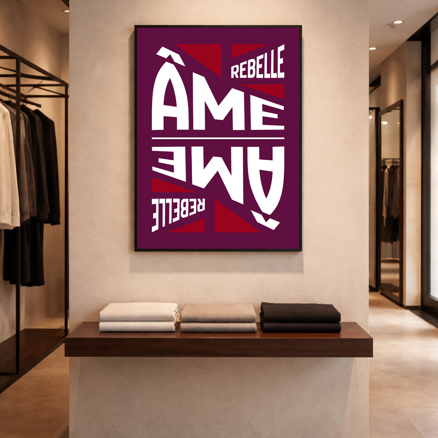 Affiche "Âme rebelle" contemporaine