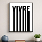 Affiche contemporaine "Vivre"