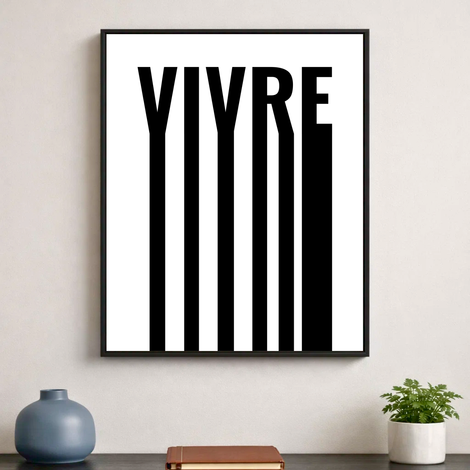 Affiche contemporaine "Vivre"