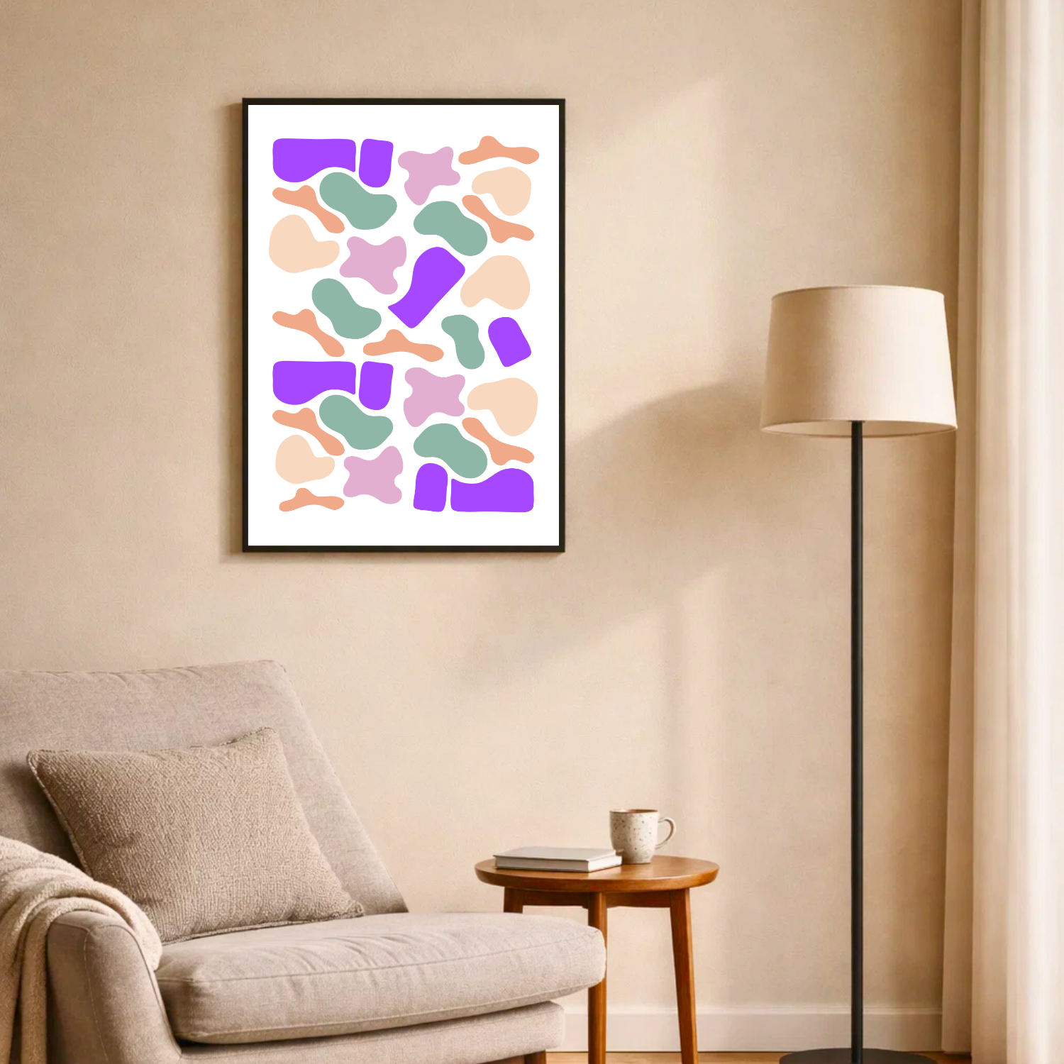 Affiche "Fusion pastel"
