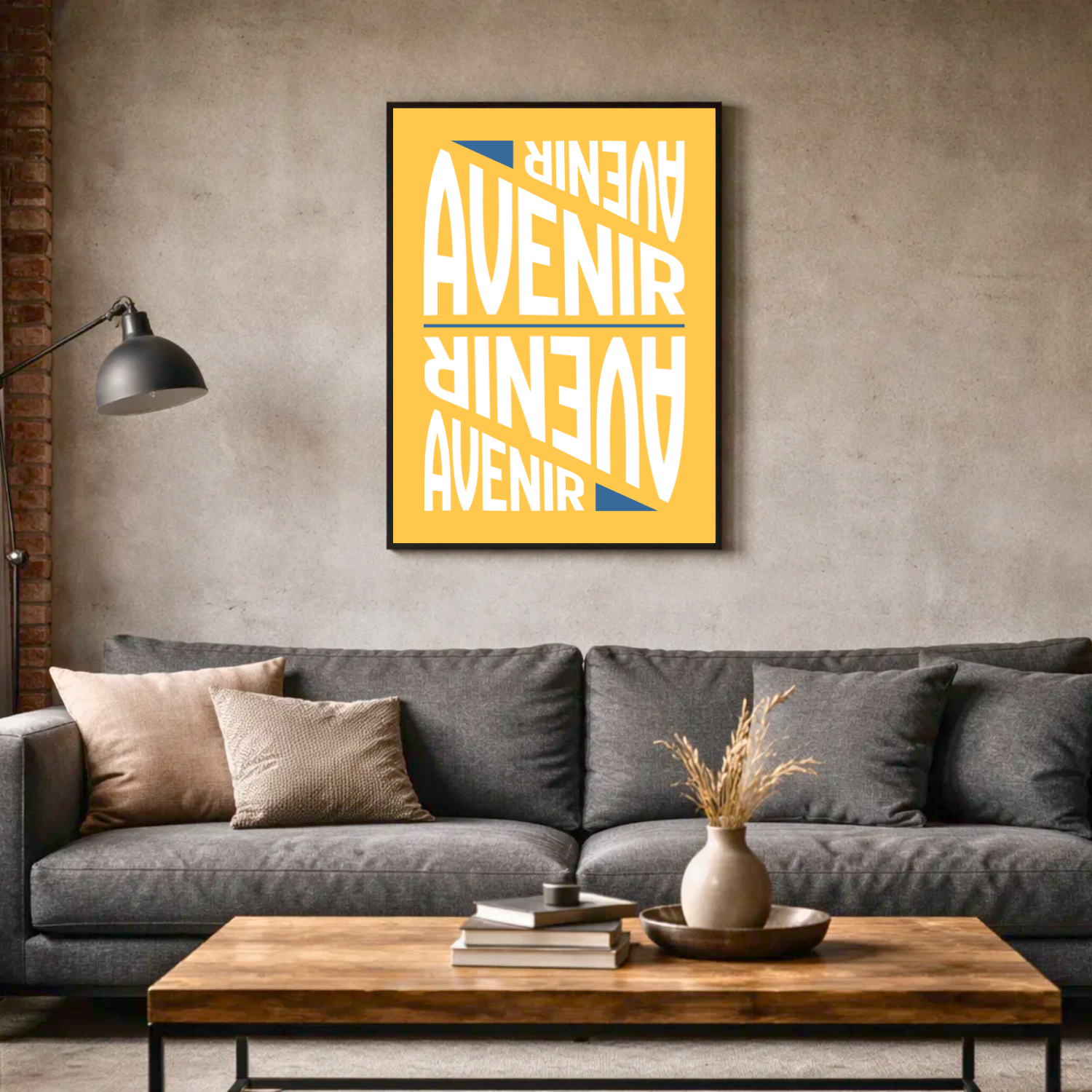 Affiche "Avenir" contemporaine