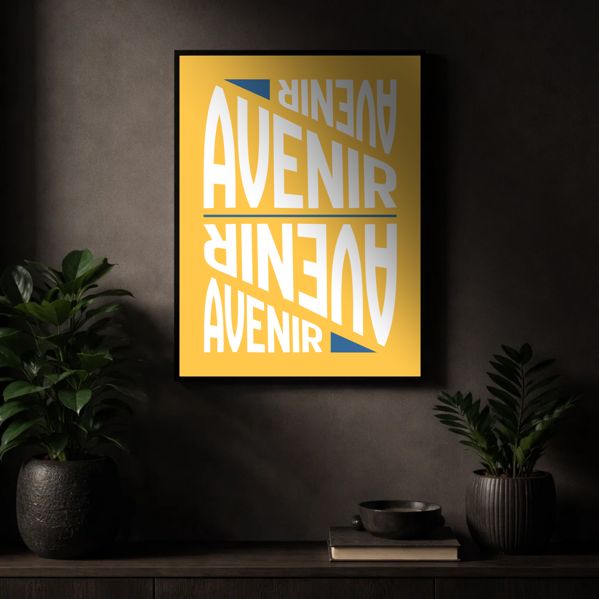 Affiche "Avenir" contemporaine