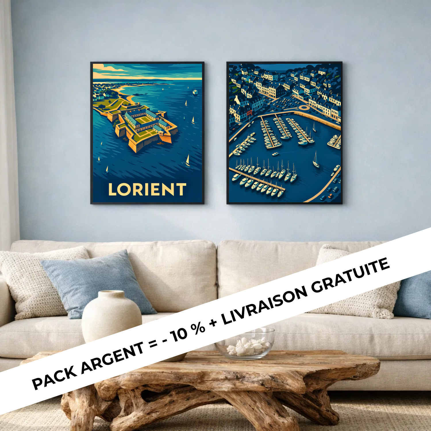 PACK 16 / Villes françaises " Lorient" & "Audierne"