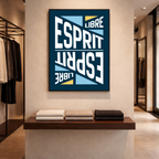 Affiche "Esprit libre" contemporaine