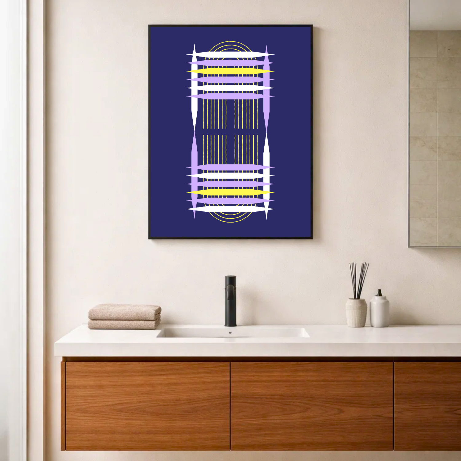 Affiche "Symétrie lumineuse"