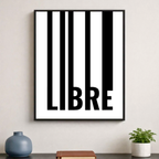 Affiche contemporaine "Libre"
