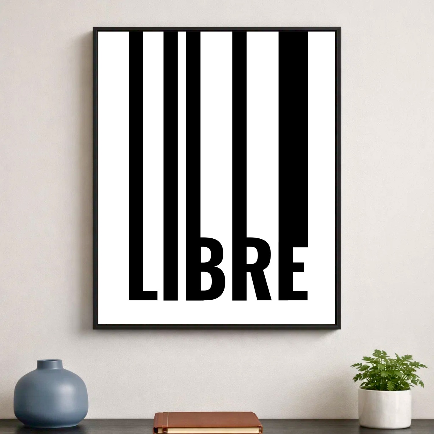 Affiche contemporaine "Libre"