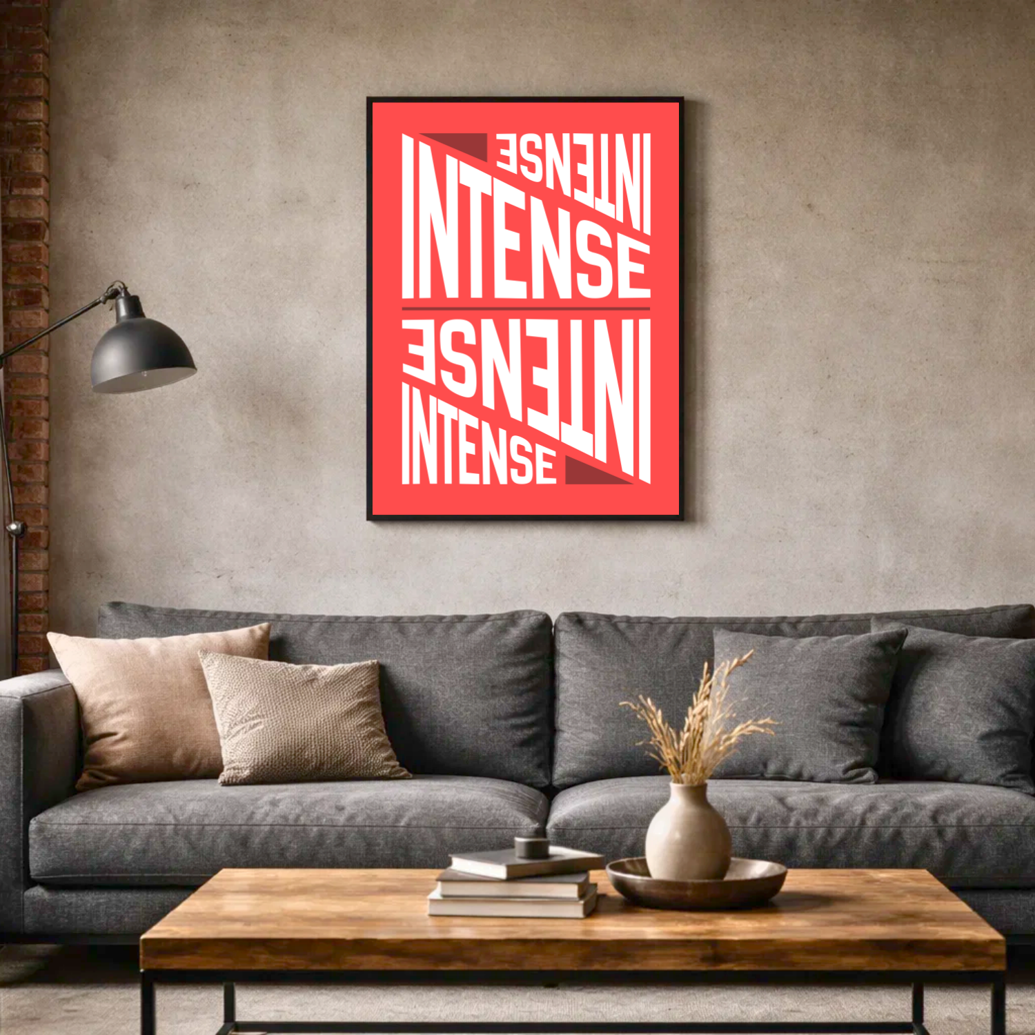 Affiche "Intense" contemporaine