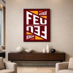 Affiche "Feu intérieur" contemporaine