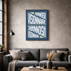 Affiche contemporaine "Visionnaire"