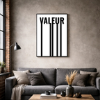 Affiche contemporaine "Valeur"