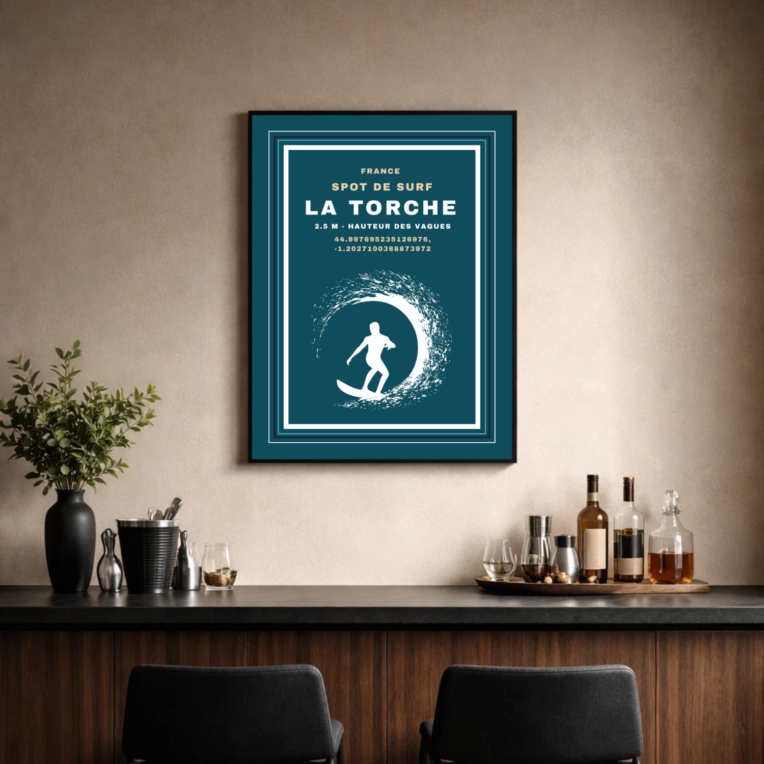 Affiche "La Torche surf contemporain"