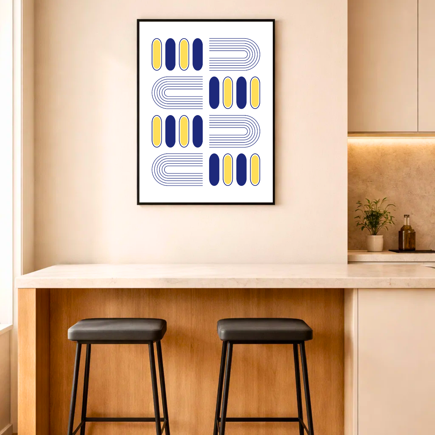 Affiche "Rythme indigo"