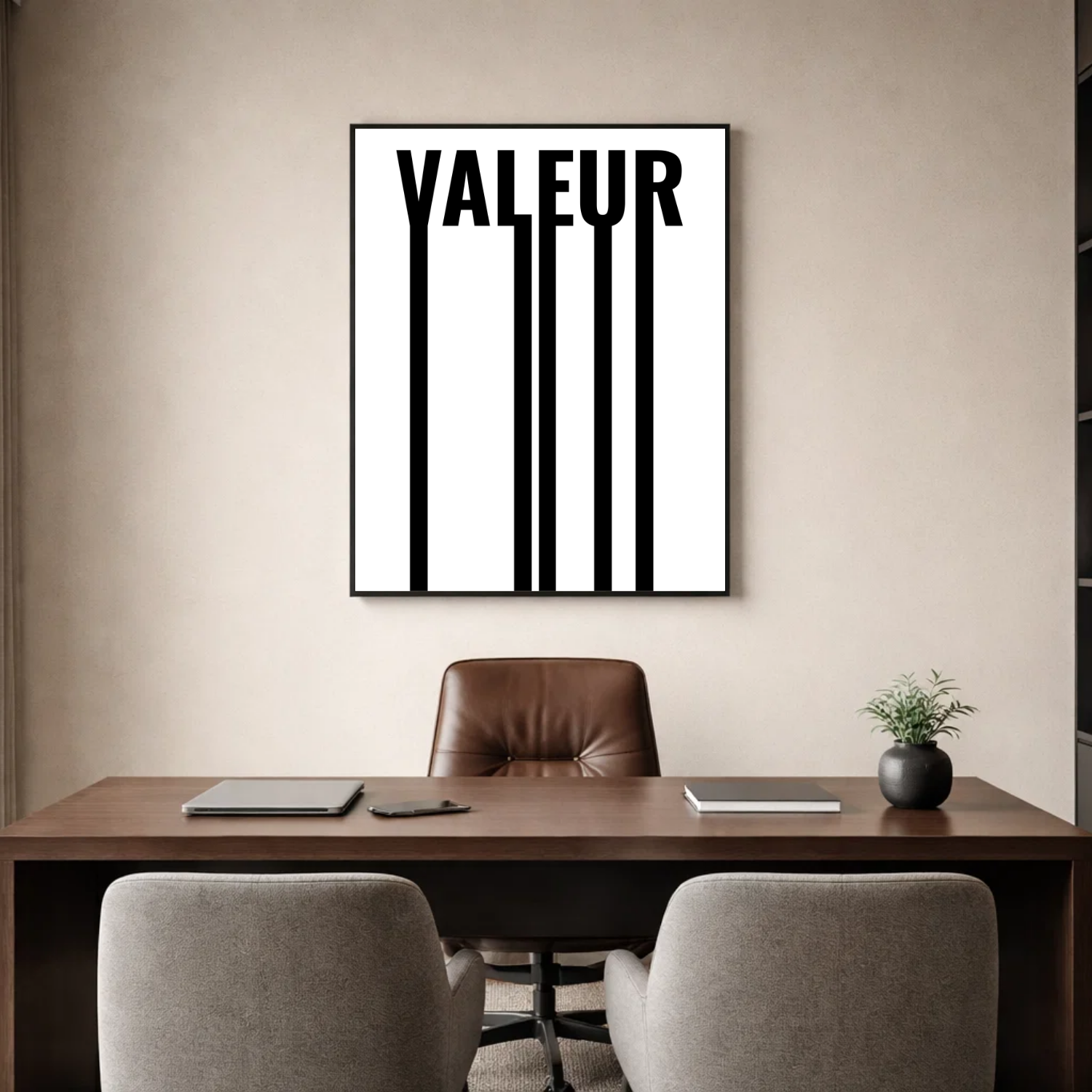 Affiche contemporaine "Valeur"