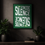 Affiche "Silence" contemporaine